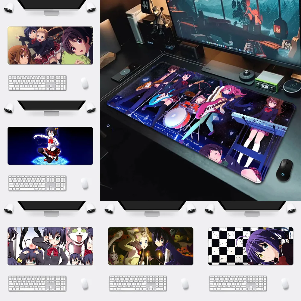 Cute Rikka Takanashi Mousepad HD Printing Computer Gamers Locking Edge Non-slip Mouse Pad XXL90x40cm Keyboard PC Desk Pad