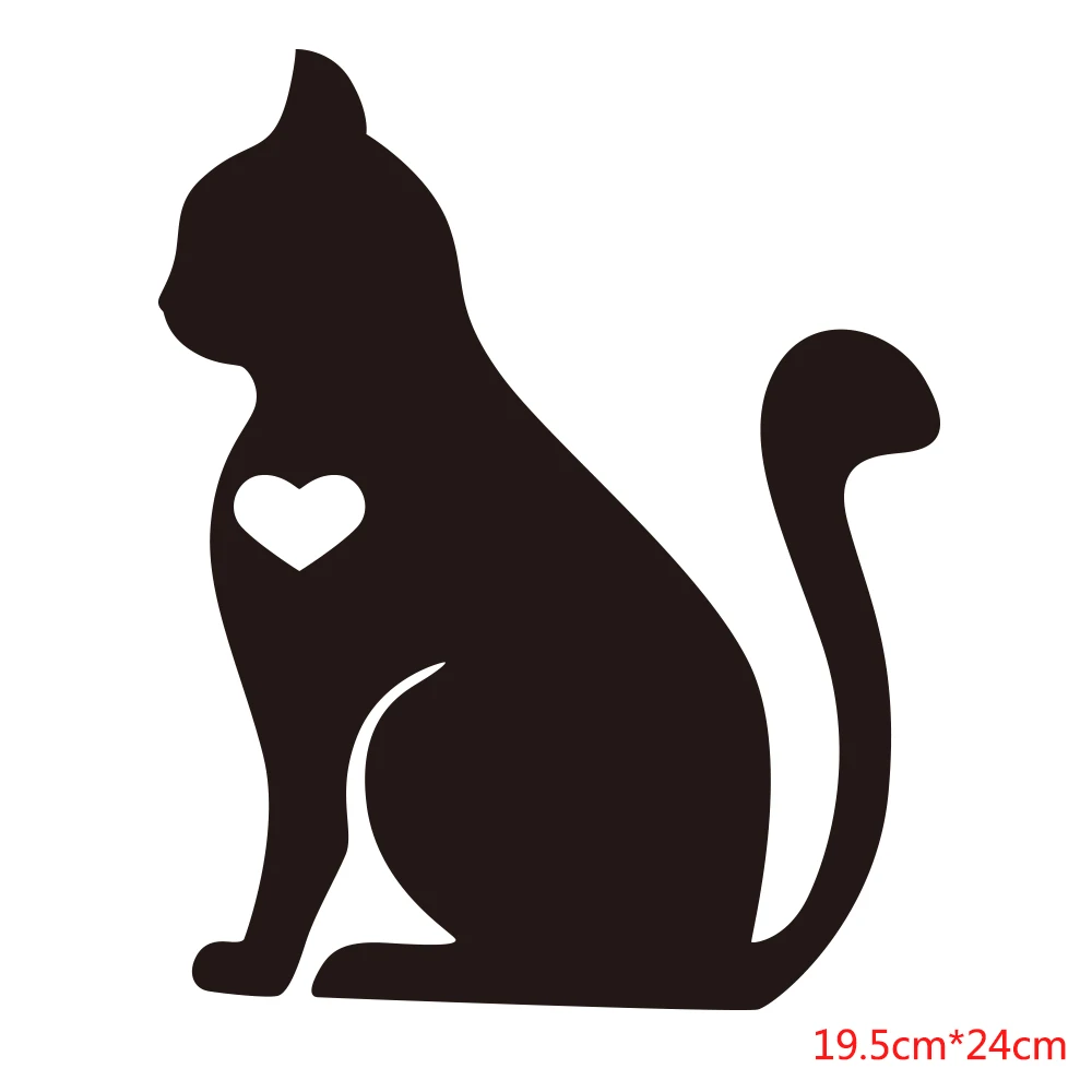 Black Cat Series Patch Patches for Clothing DIY T-shirt Heat Transfer Stickers Cat Patch Parches Termoadhesivos Para Ropa