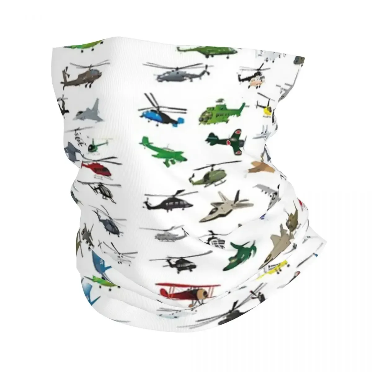 Various Colorful Airplanes And Helicopters Bandana Neck Cover Printed Wrap Scarf Headband Running For Men Women Adult Winter