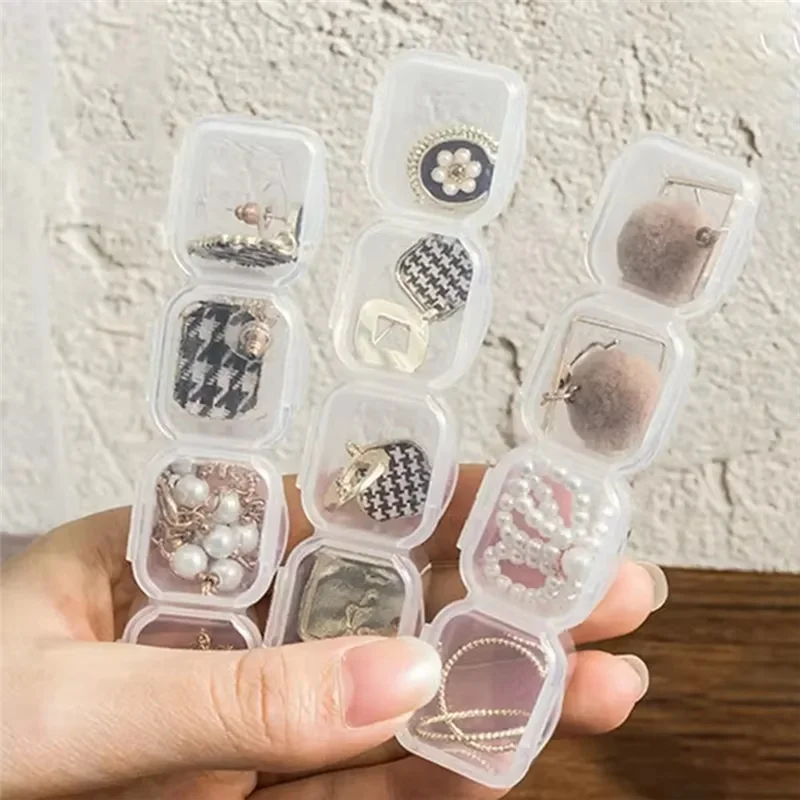 

Практичная пластиковая прозрачная съемная коробка для хранения украшений для ногтей.