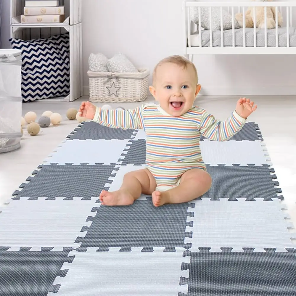 

16Pcs 60x60cm Baby Play Mat Thickness 2.5cm Foam Interlocking Floor Protector Rug for Kids Nursery Soft Puzzle Mats for Children