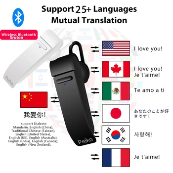 Peiko Translator Headphones 25 Languages ​​Smart Voice Translator Instant Translate Wireless Bluetooth Translator Headphones