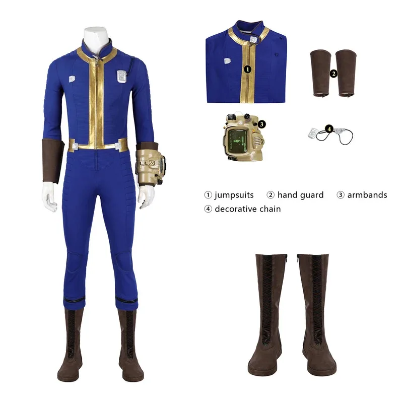 

Hot Game Male Survivor Suit Man Fall Cos Out Cosplay Sole Survivor Vault 33 and Custom Number Suit Individual Items Are Sold