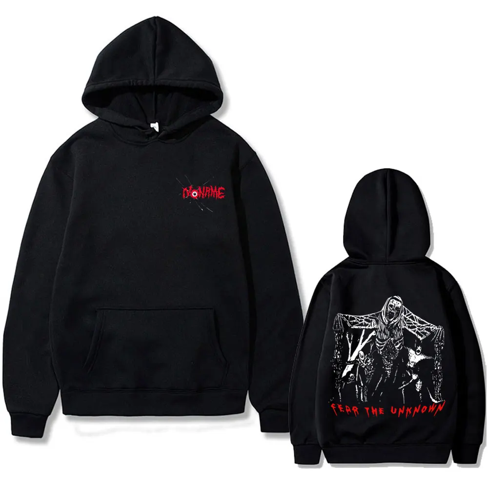 Johnnie Guilbert Jake Webber No Name Fear The Unknown Hoodie Skeleton Streetwear Men's Women Gothic Rock Oversized Sweatshirt