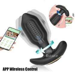 360 Rotation Anal Plug Vibrator APP Wireless Control Rotating prostatic anal Massage Sex Toys for Men and Women Adult Product 18