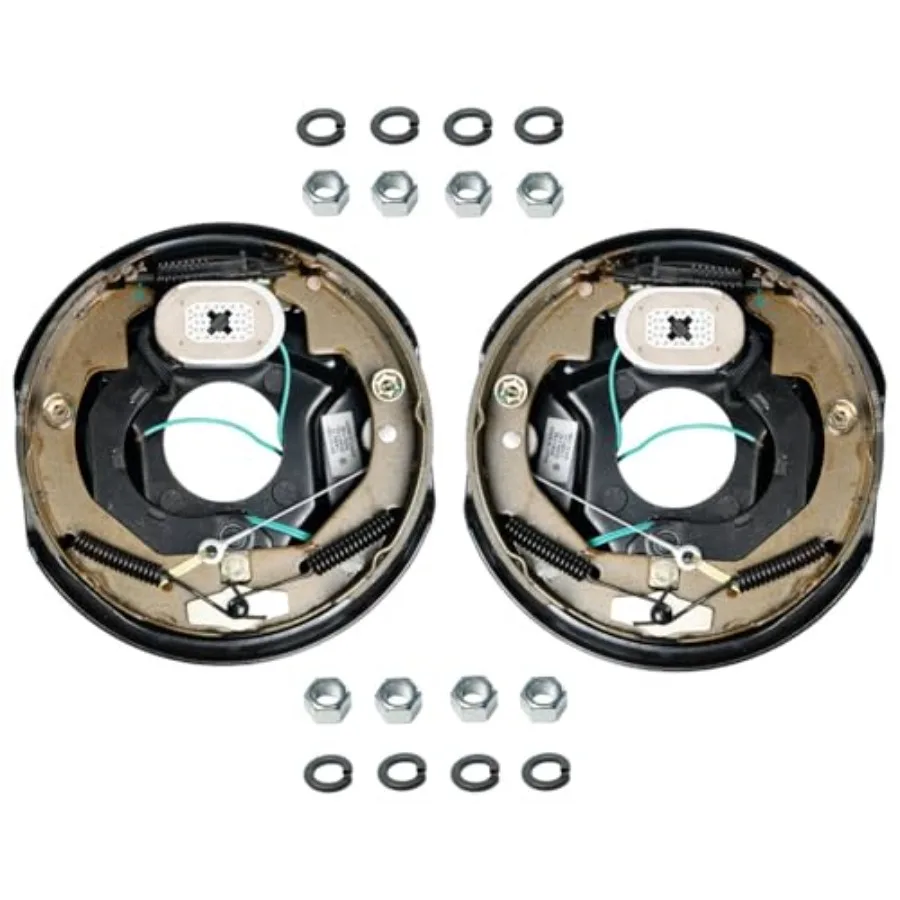 

TrailerSupplies 10x2-1/4 Self-Adjusting Electric Brake Assemblies 1 Pair for 3 500 lb Axles Replaces Dexter K23-468-00/K23-469-