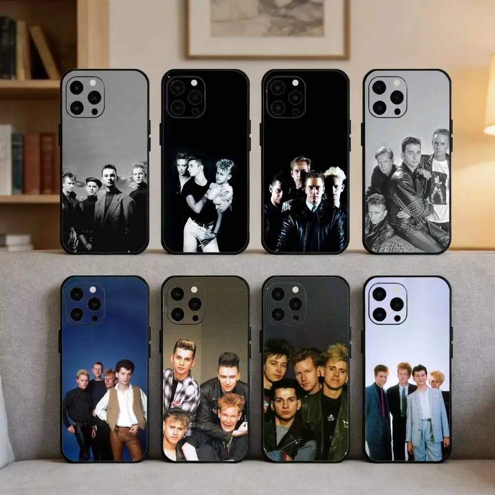 

Band D-Depeche M-Mode Phone Case For iPhone17,16,15,14,13,12 Plus,Max Soft Silicone Black Cover