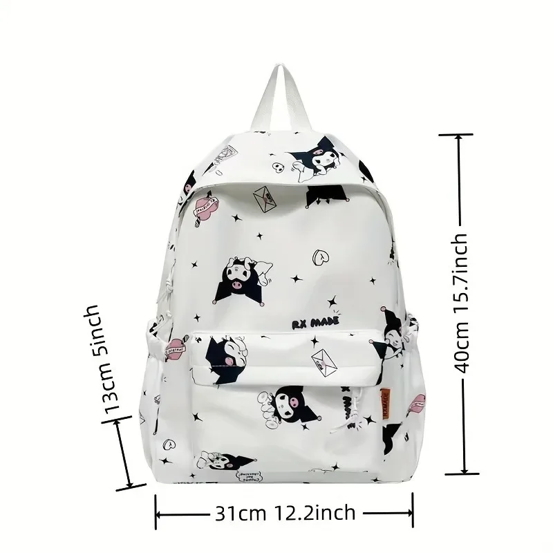 Sanrio Kuromi Cute Cartoon Purple Yellow High Capacity Backpack Stylish Casual School Girl Student Backpack Kawaii Backpack New