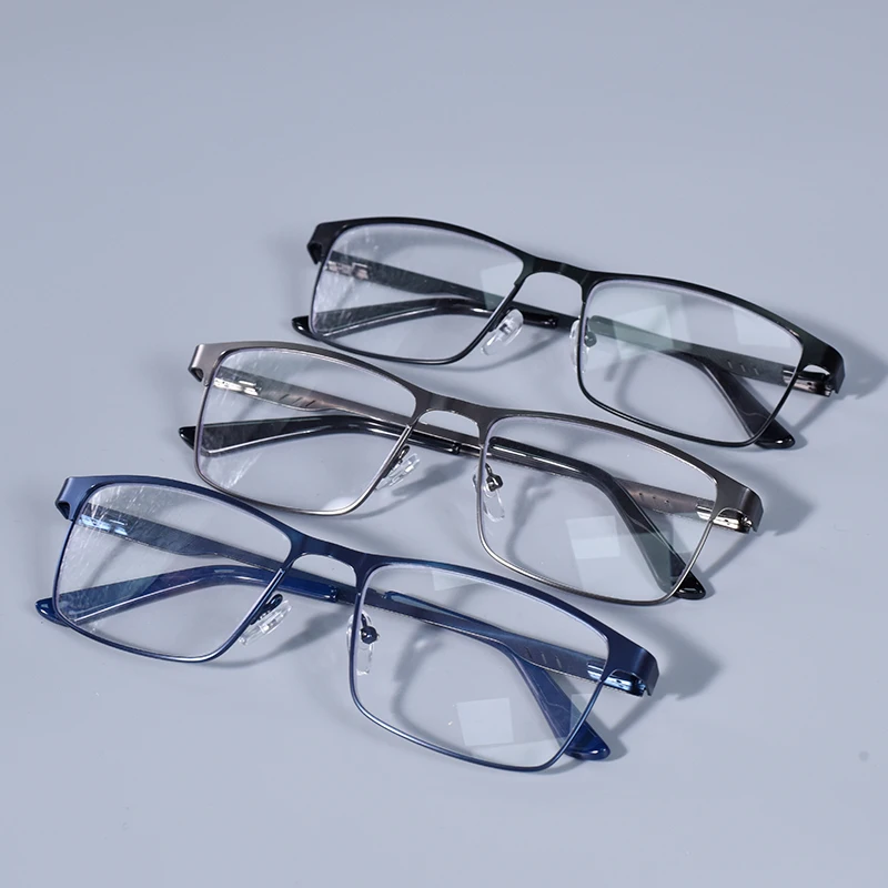 Mai Blume Vollformat Metall Lesebrille Für Männer Oversize Brillen Männer Platz Anti Blaues Licht Brillen + 75 + 125 + 175 – Detail 1