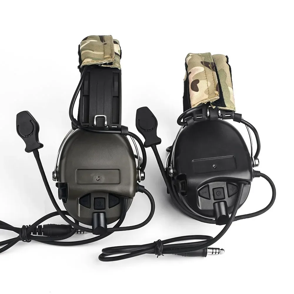 MSA Tactical Headset Sordin Headphones Airsoft Hunting Shooting Communication Headset NO Noise Reduction 7.0 Plug WADSN
