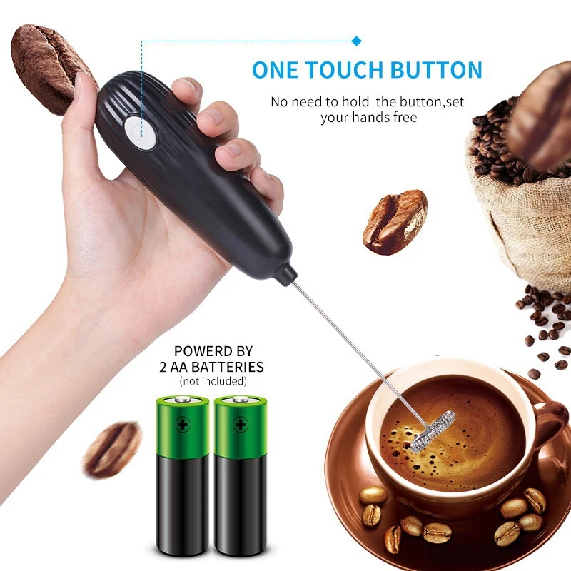 Espuma de leite portátil, batedor elétrico, fabricante de espuma para café, latte, chocolate quente, cappuccino, misturador de ovos