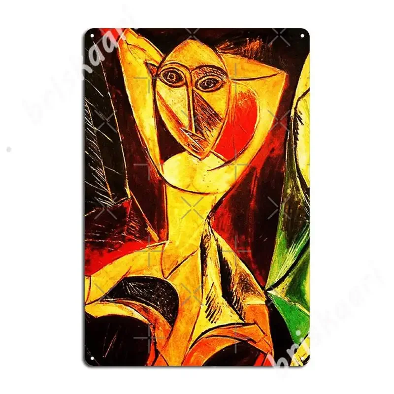 High Resolution Nude With Raised Arms He Avignon Dancer Pablo Picasso Metal Signs Home Vintage Wall pub Tin sign Posters
