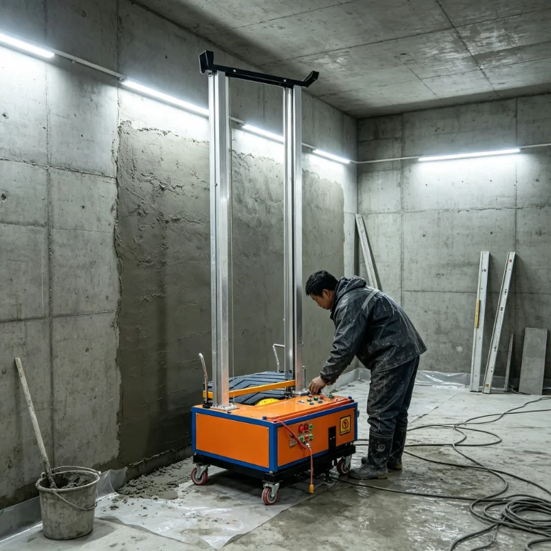 Full Automatic Cement Wall Render Machine Wall Plaster Cement Spray Wall Plastering Machine Construction Machinery