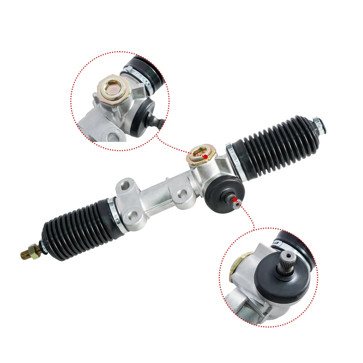 Golf cart CLUB CAR DS is applicable to the steering gear rack assembly for vehicles from 1984 to 2004. Part number: 101878302