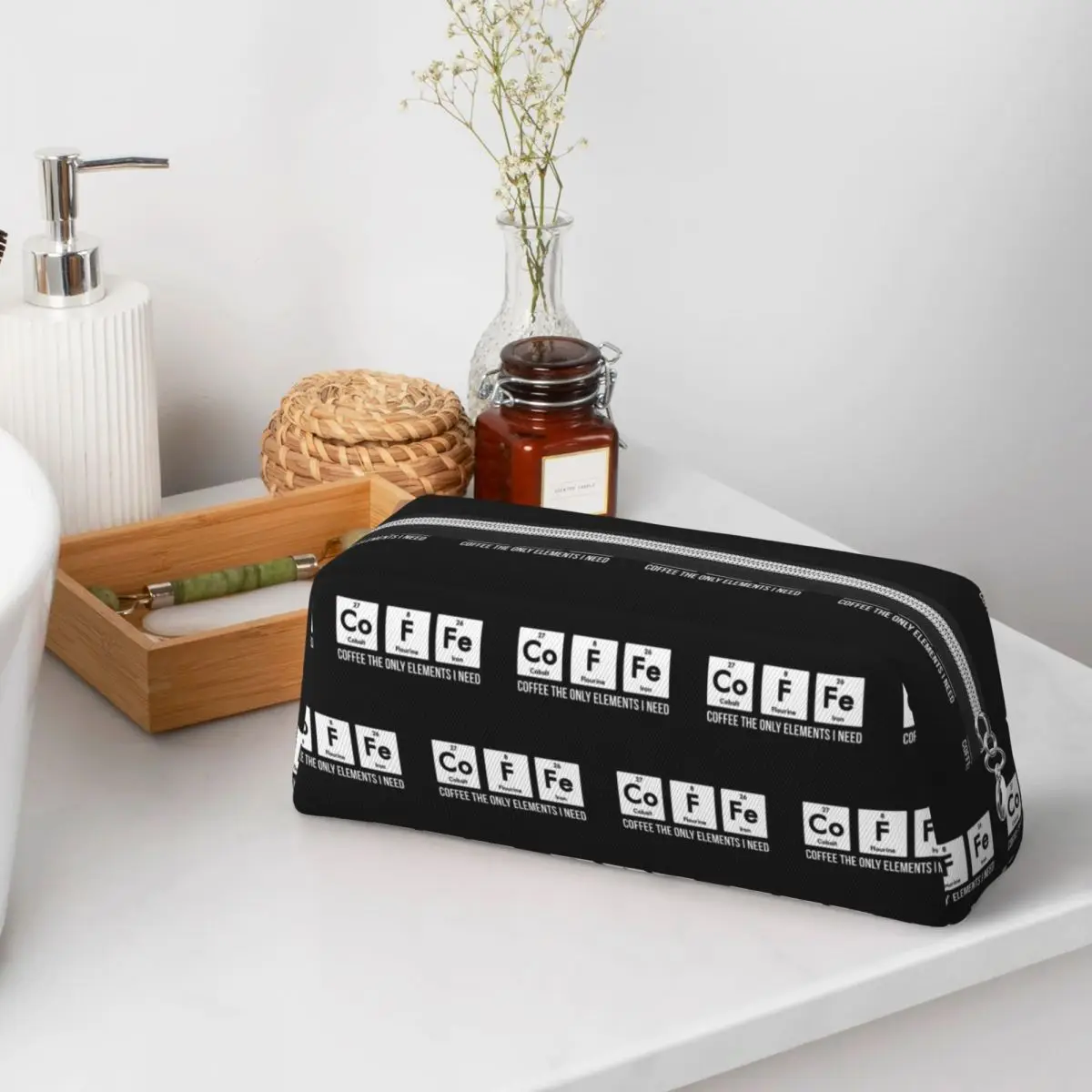Chemistry Periodic Table Pencil Cases for Students Gifts Pen Box Pencil Bag Pencil Pouch Storage Stationery Supplies