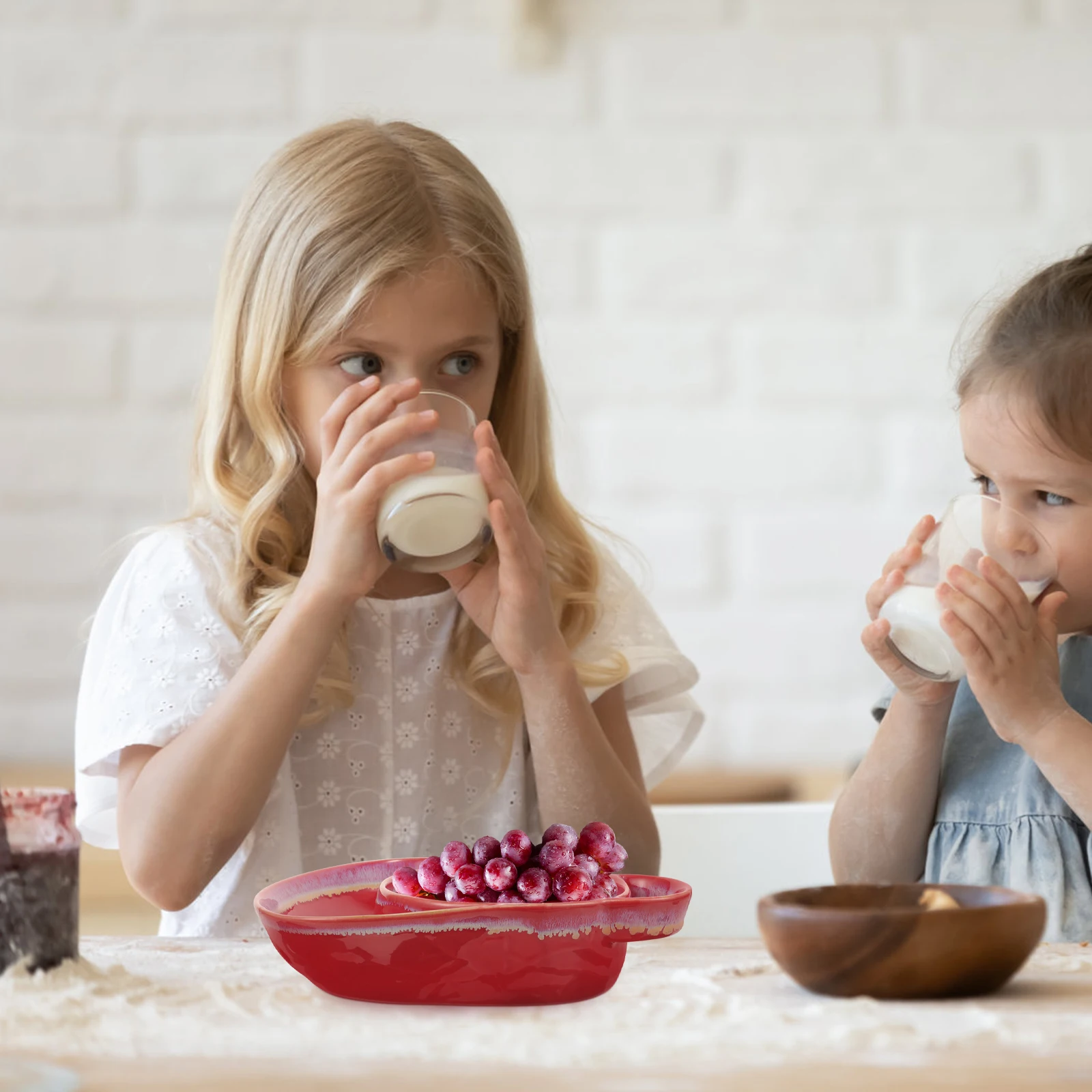 

Ceramic Snack Container Multi-Use Food Plate Fried Food Holder Household Fruits Storage Tray Restaurant Serving Tray