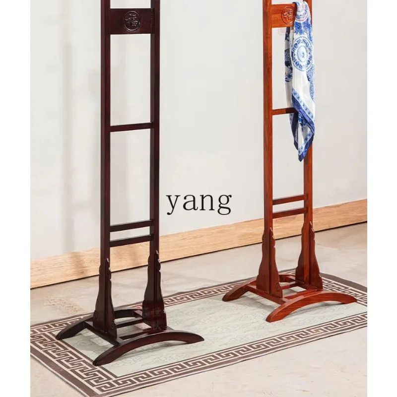 LTT floor-to-ceiling Chinese-style all-solid wood tenon and mortise B & B hotel office special coat rack