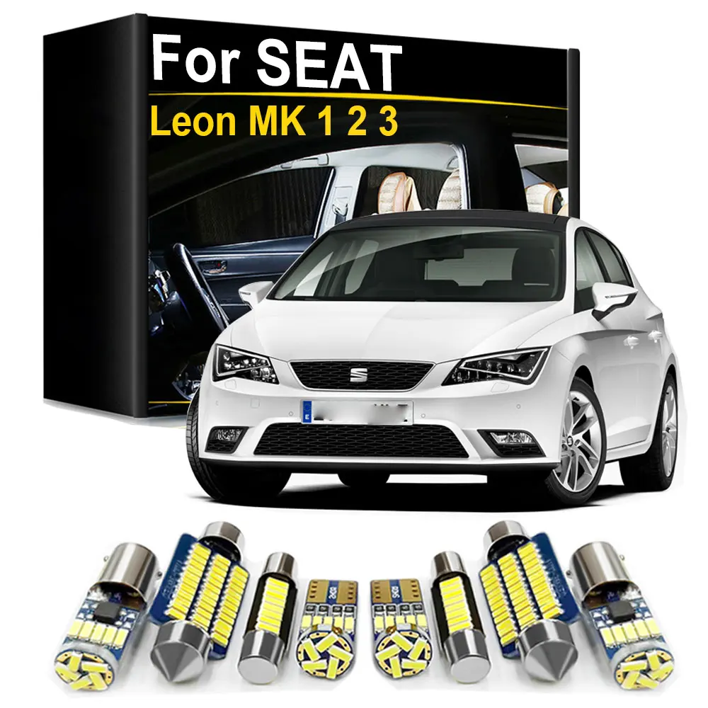 

For Seat Leon MK3 MK2 MK1 1 2 3 5F 1M 1P 1998 2001 2004 2005 2011 2015 2017 2018 2020 2021 2022 Car Interior LED Light Canbus