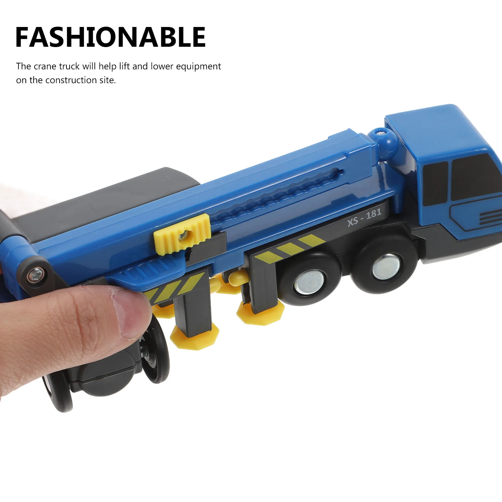 Kunststof grote kraanwagen 360° °   Roterende telescopische armheffer Techniekvoertuig Minikraanwagen Bouwauto zonder afstandsbediening