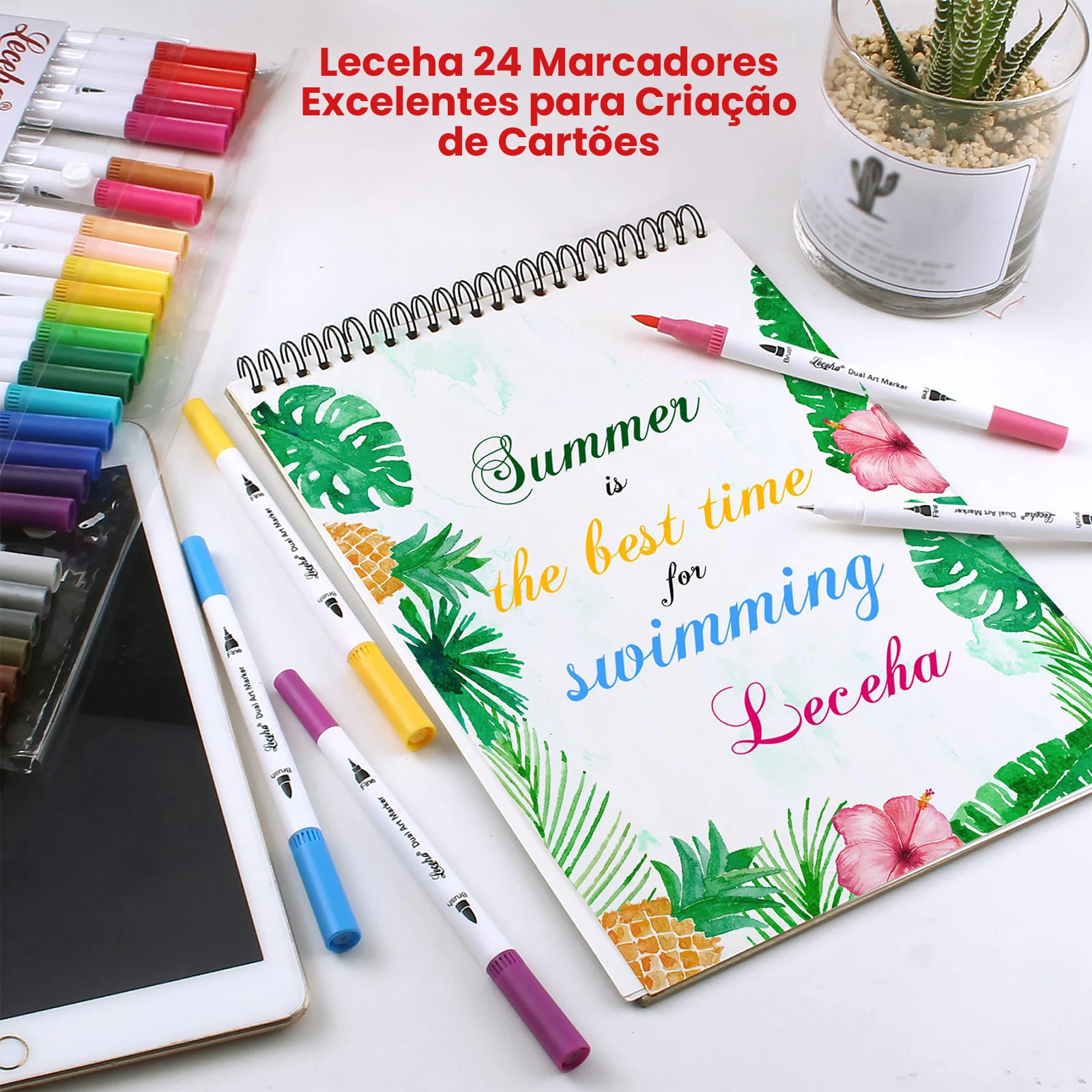 2 in 1 Professional Brush Pen Pen Pen and Thin Tip Kit for Lettering Handwriting and Drawing Color Pens Dual Tip for Air