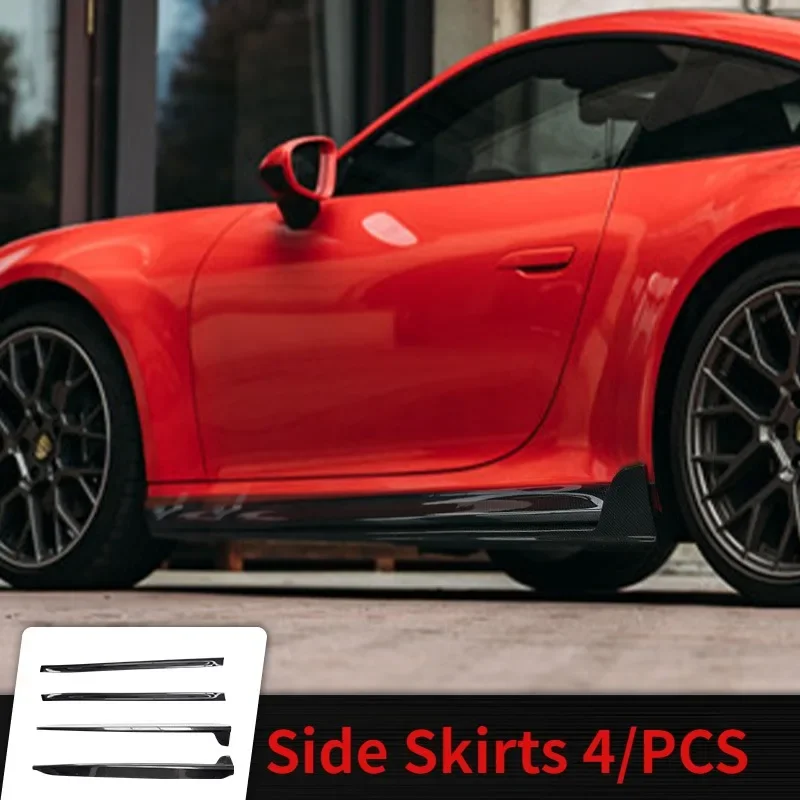 Body Kits For Porsche 911 992 TechArt Carbon Fibre FRONT LIP Spoiler Rear Lip Side Skirts Car Modification Bumper Decoration 2