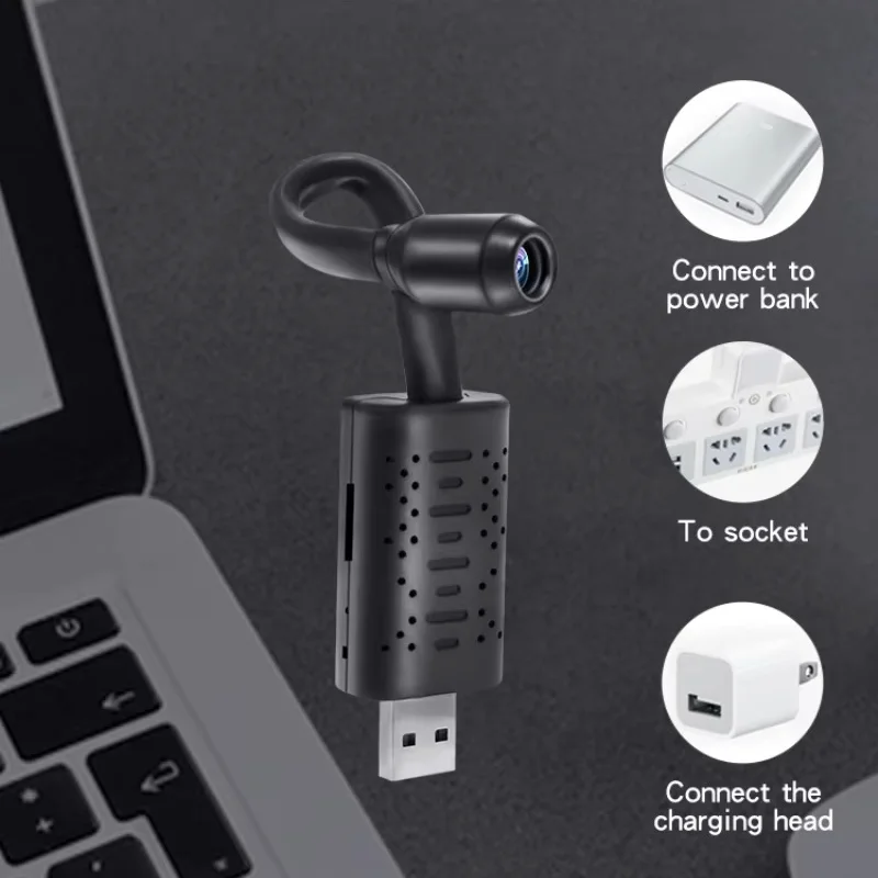 

4K USB WiFi-камера для видеонаблюдения с гибким объективом, датчиком движения и функцией записи видео, мини-видеокамера для безопасности и мониторинга