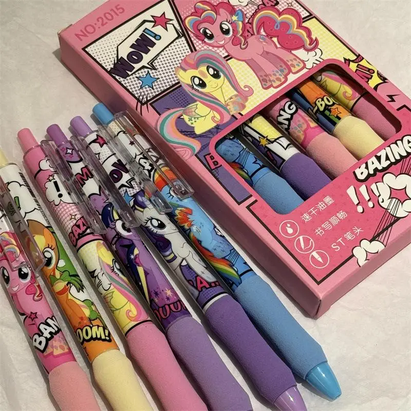 Cartoon Cute Kawaii My Little Pony Neutral Pen Carbon Pen Signature Pen Stationery 0.5Mm Anime Friend Gift Birthday Gift Girls