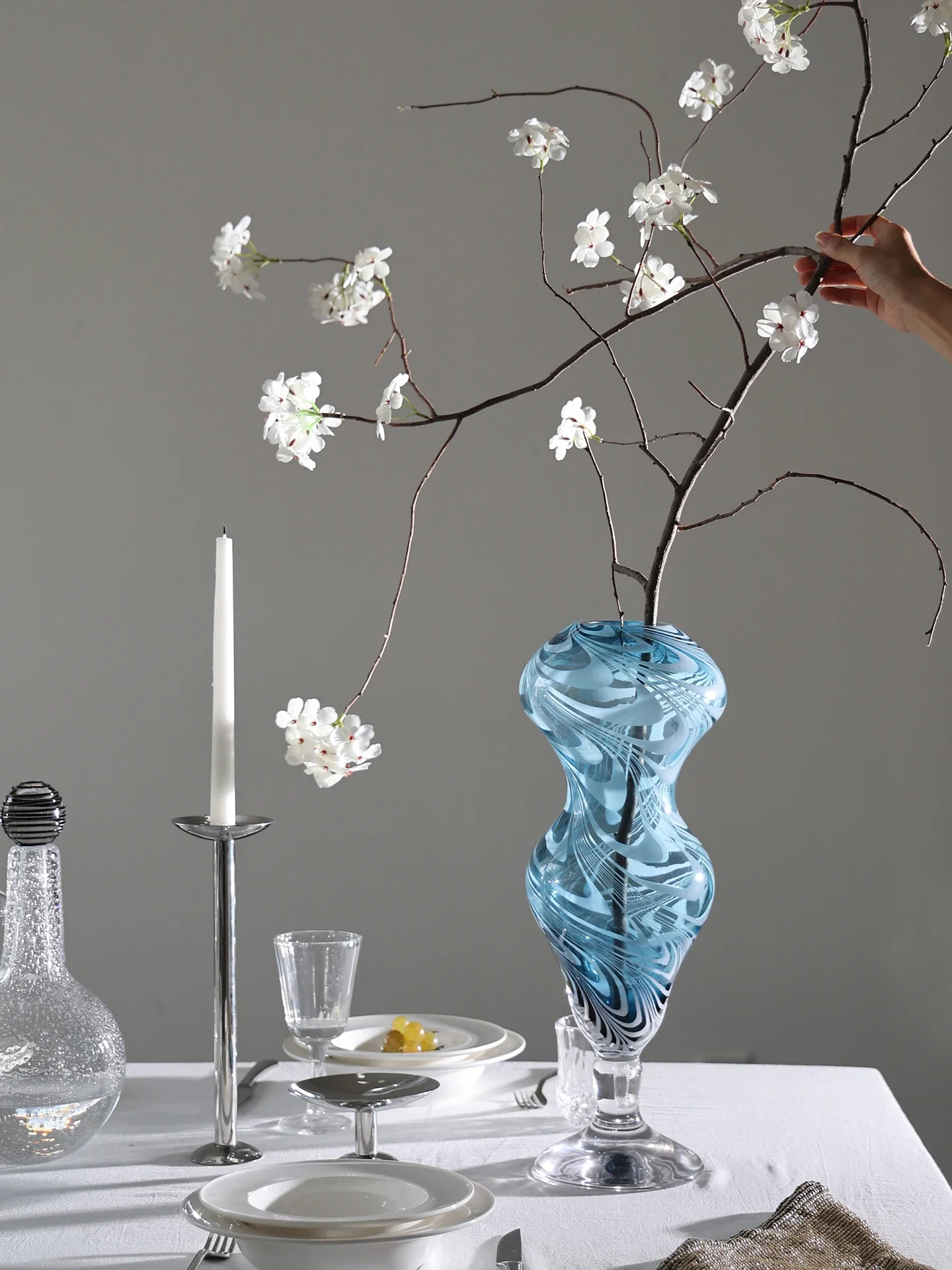 CL light luxury high-end handmade glazed vase living room restaurant hotel homestay flower arrangement art ornament
