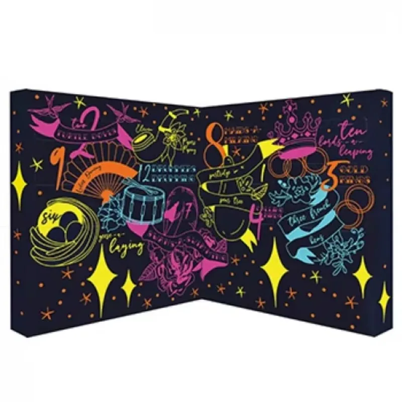 Customization.Custom Advent Calendar Empty Cardboard Paper Gift Packaging Christmas Drawer Cosmetic Advent Calendar Box