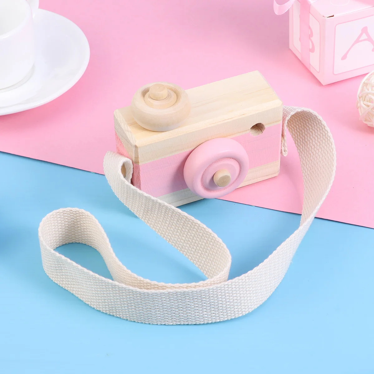 

Children's Wooden Camera Cute Toy Mini Christmas Hanging Decoration Bamboo Playful