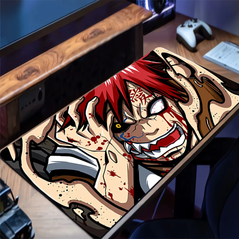 

Mousepad PC Gaming Accessories Computer Cabinet Extended Mat Non-Slip Naruto Gaara Mouse Pad Anime Keyboard Pad Office Desk Mat
