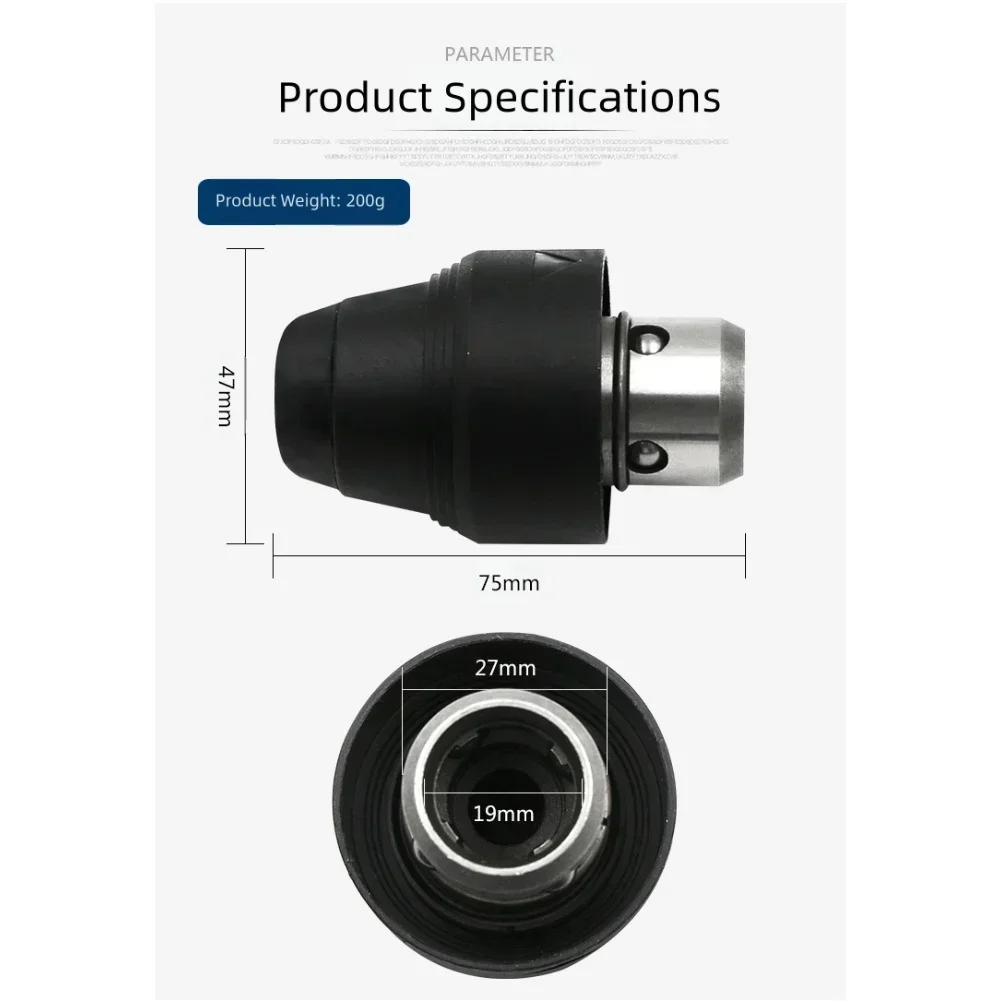 1pc Electric Hammer Chuck Keyless Drill Chuck Converter For  Electric Hammer Drill Quick Change Collet Power Tools Accessories