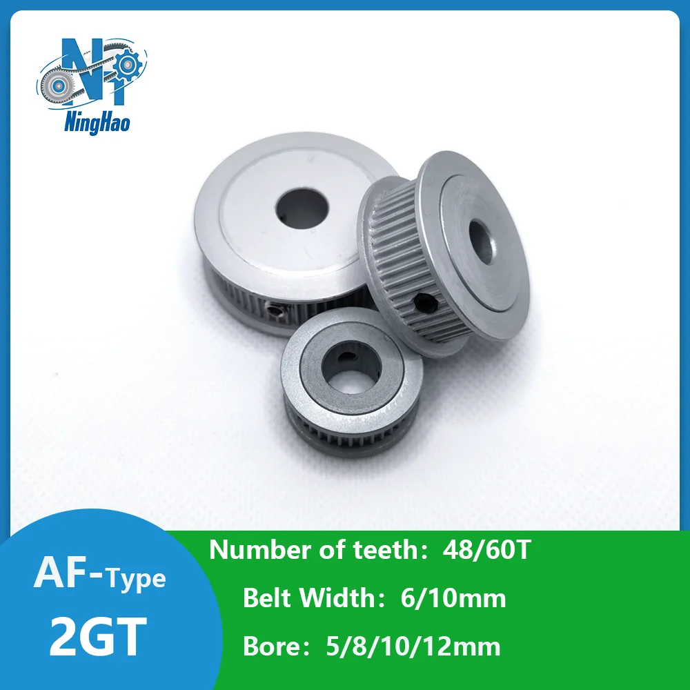 

2GT 2M 48/60 зубьев, диаметр шкива ГРМ 5/8/10/12 мм, ширина ремня 6/10 мм, тип AF, натяжное колесо, детали 3D-принтера