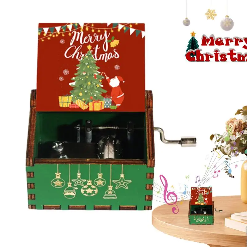 Christmas Wooden Music Box Exquisite Hand-cranked Anime Song To My Daughter Birthday Christmas Romantic Gifts For Girlfriend