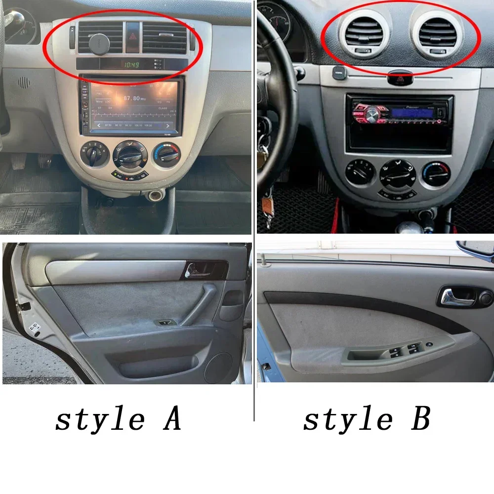For Chevrolet Lacetti 2004-2012 Interior Central Control Panel Handle Carbon Fiber Stickers Decals Car styling Accessorie