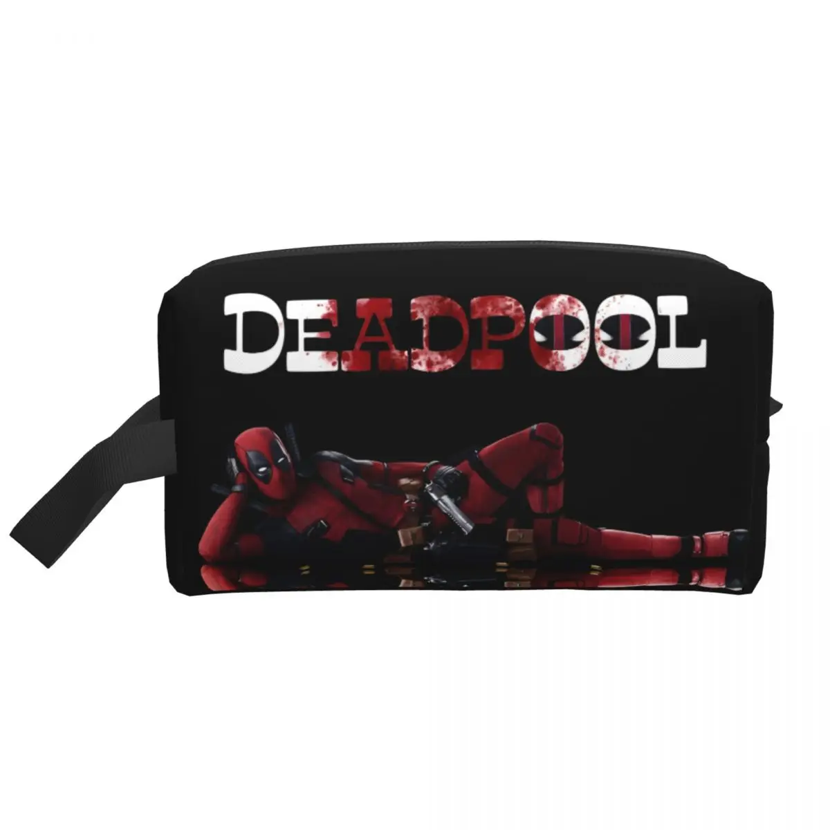 

Superhero Deadpool Theme Cartoon Makeup Pouch For Necessaries Multi-purpose Cosmetic Bags Traveling Women Storage Organizers