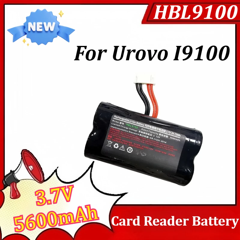 HBL9100 3.7V 5600mAh Card Reader Battery for Urovo I9100 Rechargeable Lithium-ion Battery Pack