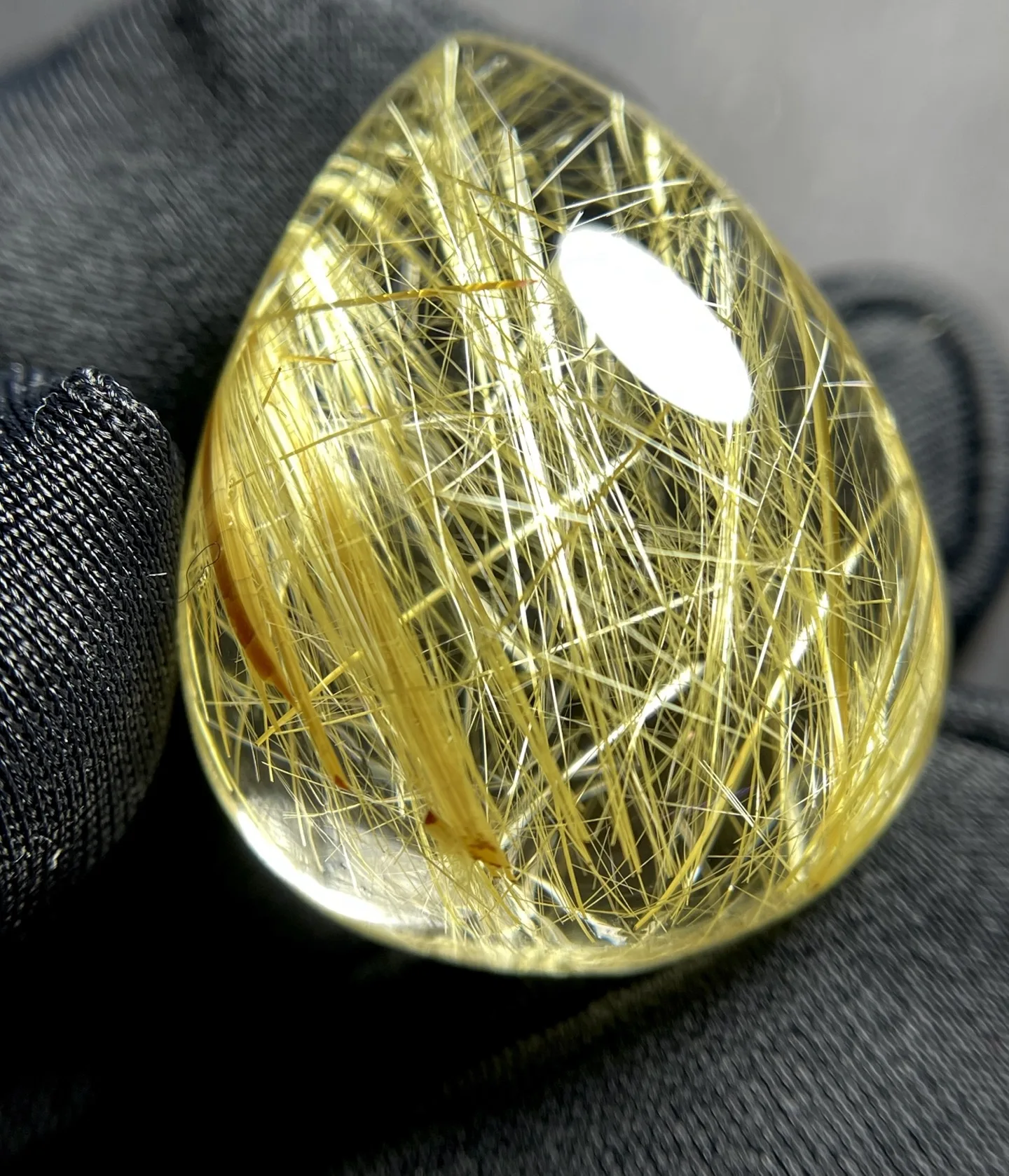 

Натуральный золотистый рутиловый кварцевый кулон в форме капли, для мужчин и женщин, 27.4*16.5*7.3мм, Бразилия, AAAAAAA