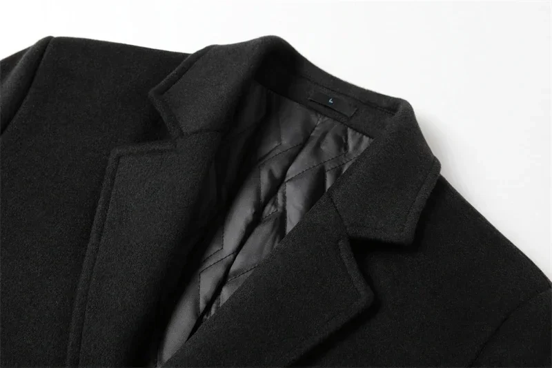 Los hombres abrigos de invierno para los hombres abrigo de los hombres hombre chaqueta de lana 54.3% hombre chaquetas y abrigos abrigo largo de los