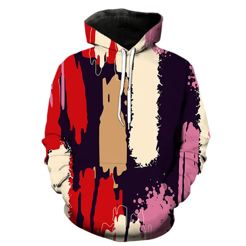 Ink Paint Pattern Fashion Style 3D Printed Hoodies Unisex Pullovers Hoodie Casual Sweatshirts Street Top Tracksuit