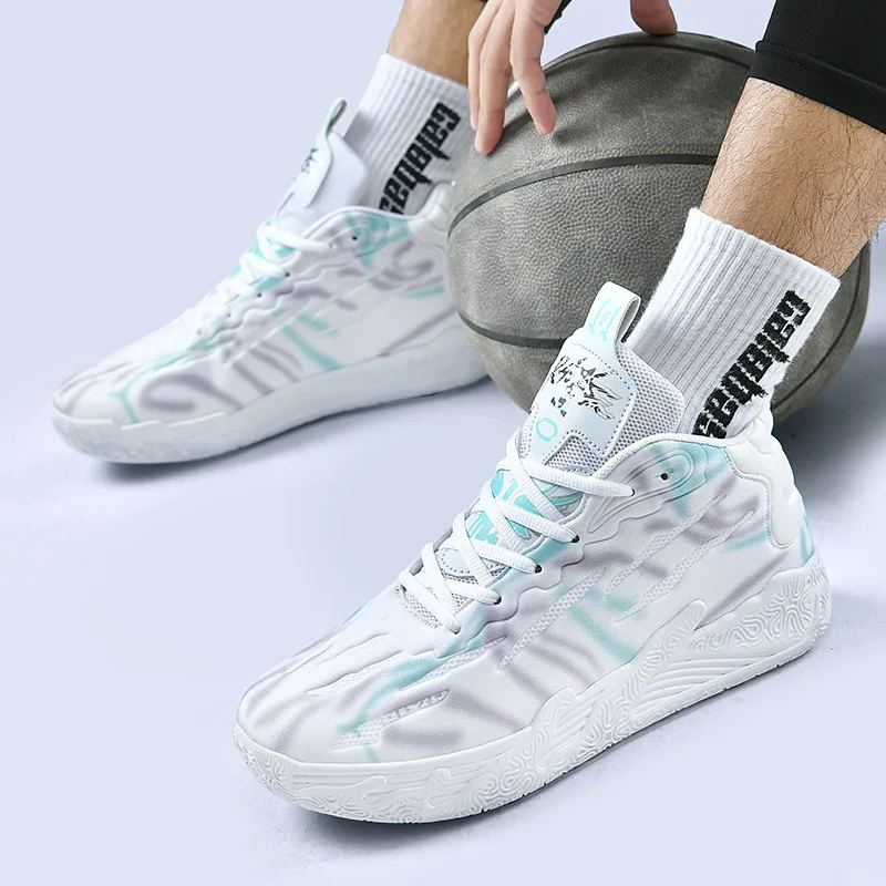 Basketball Shoes Male Students Actual Combat Cement La Melo Bauer Third-generation Shock-absorbing, Hildren\'s Sports Shoes