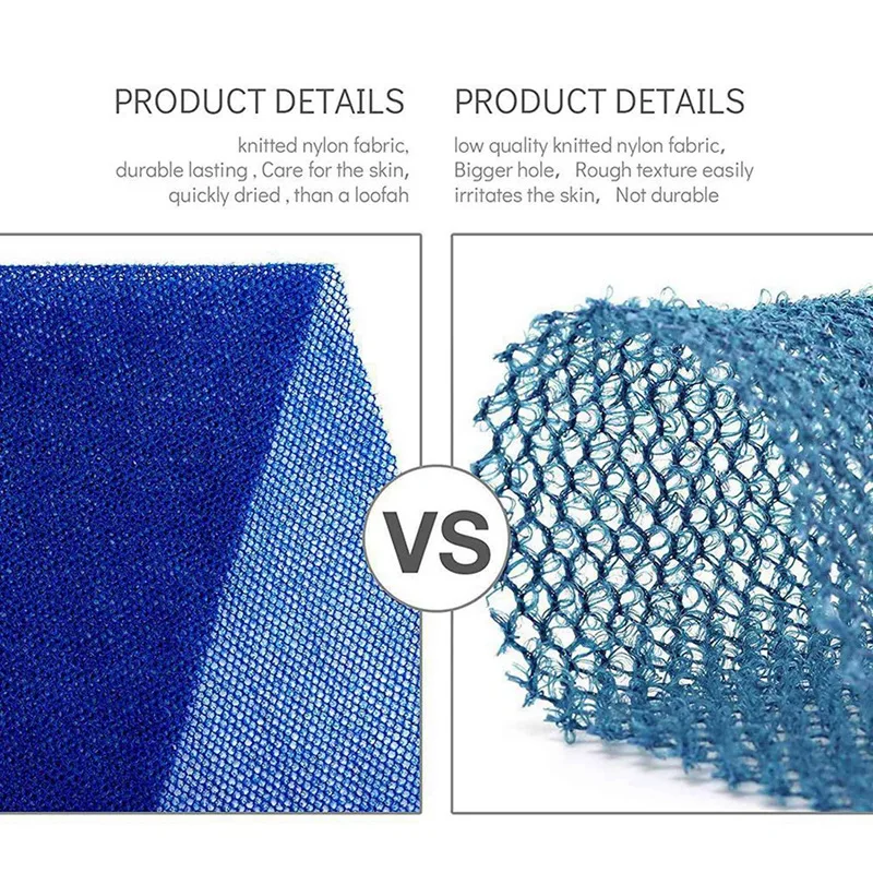 6 Stück Bades chwamm afrikanisches Netz langes Netz Bades chwamm Peeling Dusche Körper wäscher Rücken wäscher Haut glatter