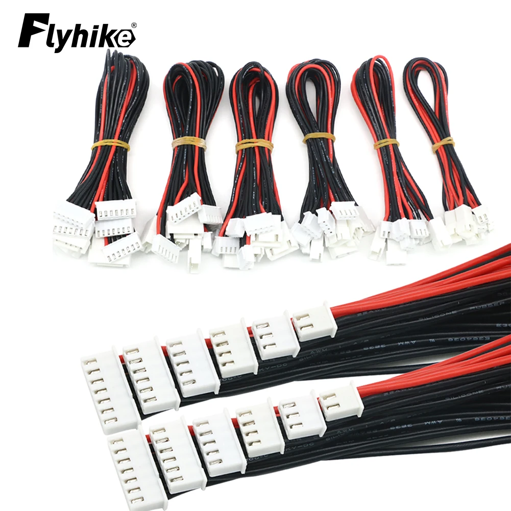 5pcs/lot JST-XH 1S 2S 3S 4S 5S 6S 20cm 22AWG Lipo Balance Wire Extension Charged Lead Cord for RC Lipo Battery Charger