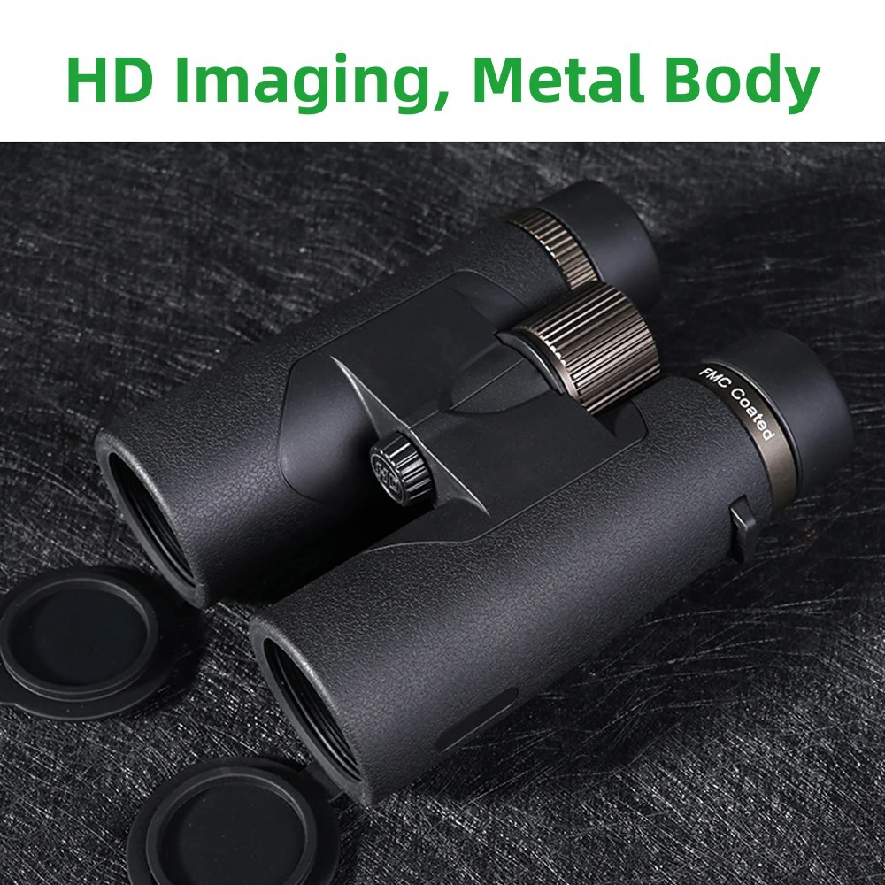 12×42 Binoculars With BAK4 Prism FMC Lens High Power Life Waterproof HD Compact Binoculars For Bird Watching Hunting Hiking