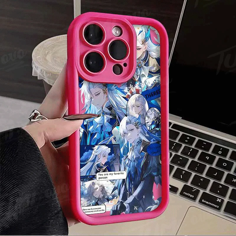 Genshin impact Neuvillette Furina Case for Samsung Galaxy S24 S23 S22 S21 Ultra Plus FE A54 A34 A14 A73 A53 A33 5G Protective