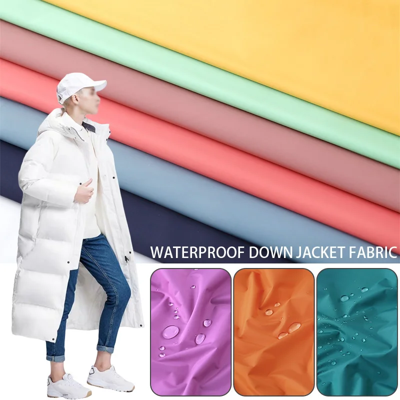 1/2/3/4M High-grade Matte Down Jacket Fabrics Thin Polyester Lightweight Waterproof Fleece-proof Anti-wrinkle Fabrics DIY Sewing