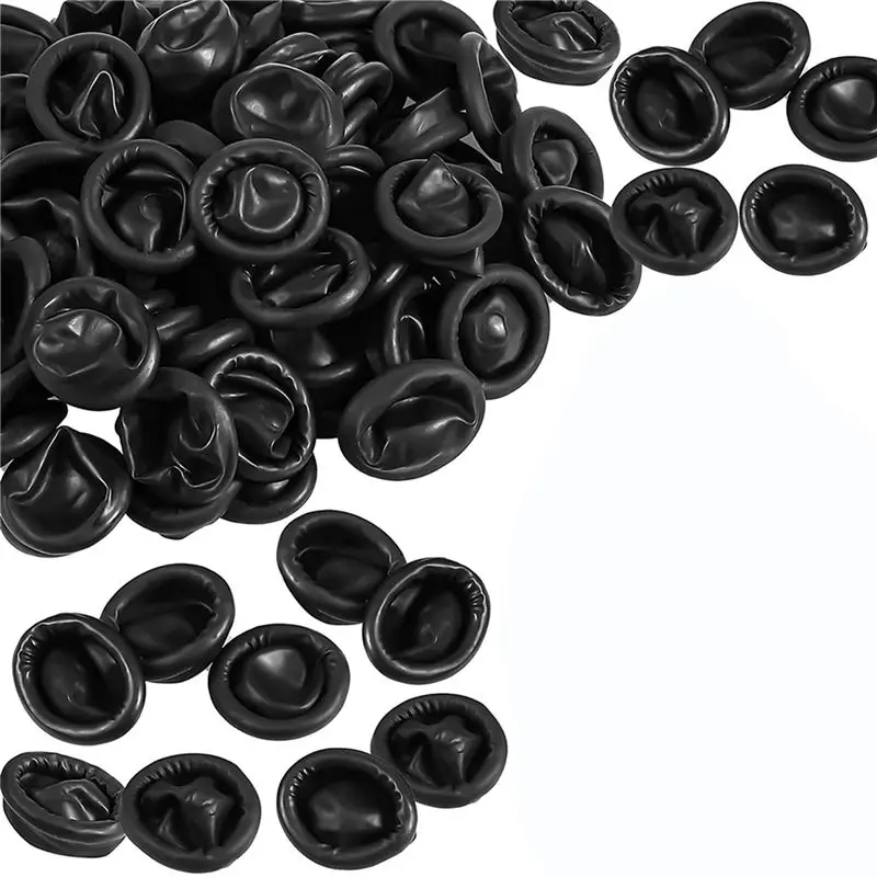 B24B 2400 Pcs Disposable Latex Finger Cots Protective Fingertips Gloves Black Anti Static Finger Cots Rubber Finger Sleeves