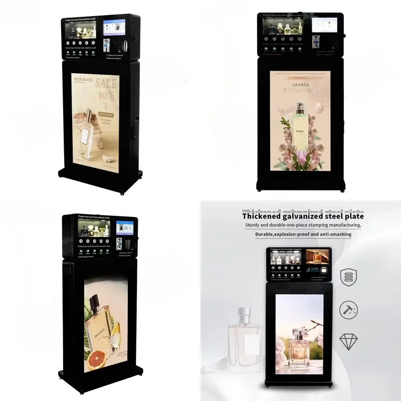 Smart Standing Perfume Vending Machine for Automated Fragrance Sampling in Retail Spaces Automatic Spray Dispenser with