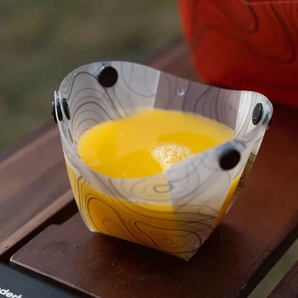 Faltbare Camping Geschirr Tragbare Schüssel Teller Kaffee Filter Wärme-beständig Schüssel Platte Set Camp Kochen Liefert – Detail 3