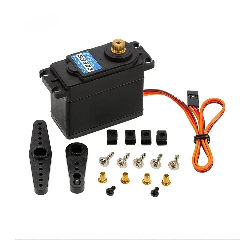 เซอร์โวมอเตอร์ดิจิตอล CYS-S8503 แรงบิดสูง 30 กก. พร้อมเกียร์โลหะ 17T, หัวต่อ JR, รองรับแรงดันไฟฟ้าสูง (HV) สำหรับรถบังคับวิทยุสเกล 1:5 (Redcat/HPI Baja 5B SS)
